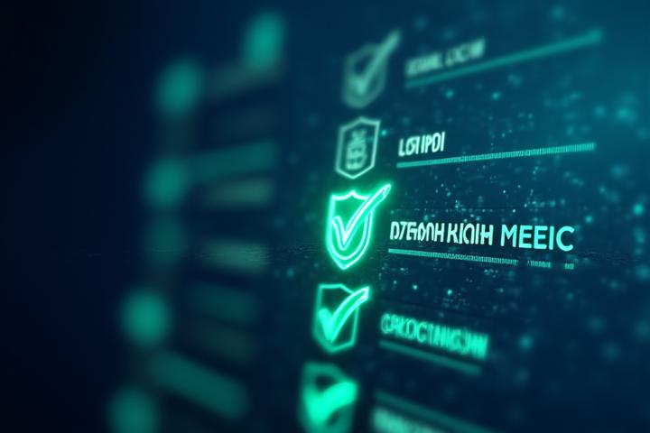 Visualización de un checklist digital con elementos legales marcados como completados