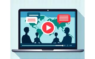 Imagen de un webinar sobre contenido multilingüe